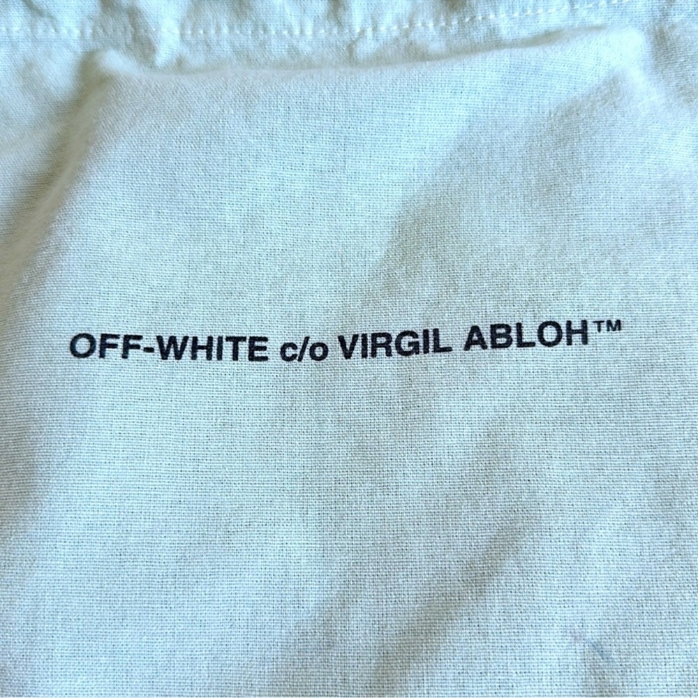 Authentic Virgil Abloh Off-White Drawstring Dust Bag Size 12” by 13”